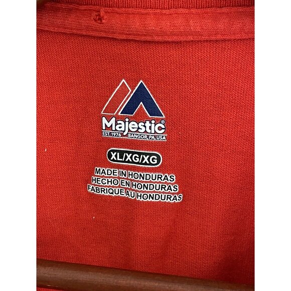 Cleveland Indians Red S/S T-Shirt Mens Size XL MLB Spring Training 2017 Majestic - Picture 10 of 10